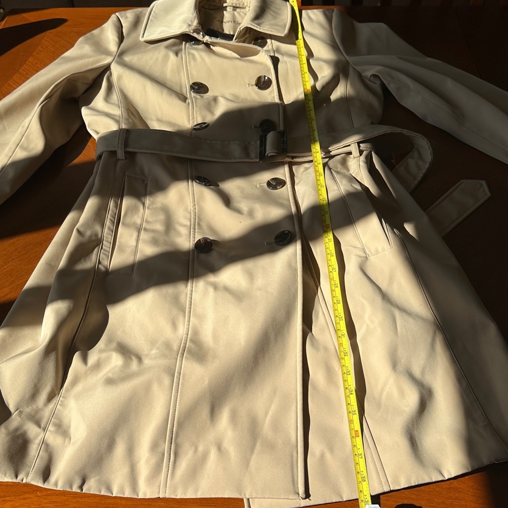 Calvin Klein Classic Women’s Tan Trench Coat - Picture 6 of 8